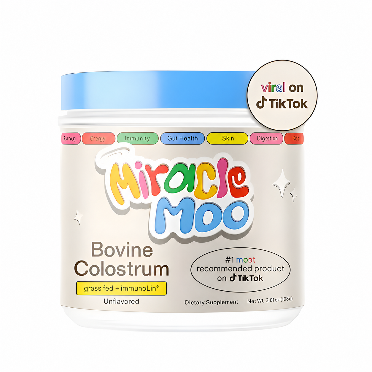 Suplemento Calostro Bovino Moo 108 Gramos